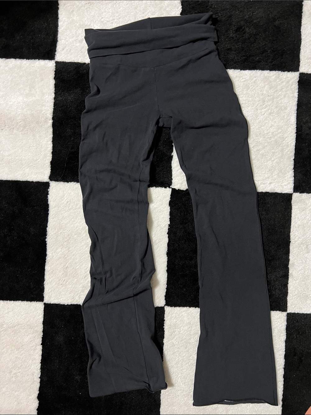 SKIMS black Wide-Leg Foldover Waist Pants